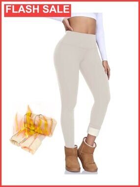 Fleece Lined Leggings High Waisted Thermal Winter Warm Pants